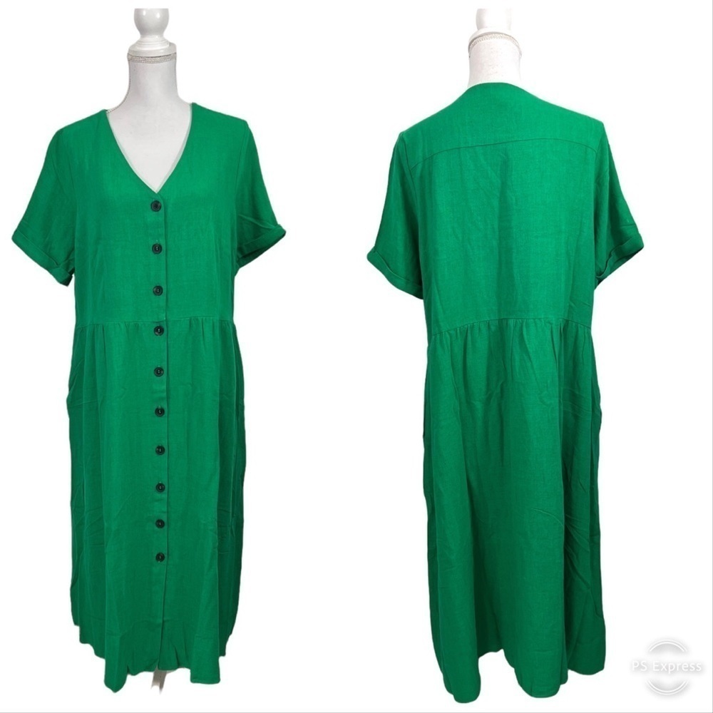 Joules Button Front Midi Dress Jessica